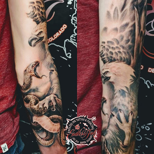 Explore libra scale tattoo ideas, creative tattoo ideas in Denver, available at Endless Ink Tattoo & Piercing