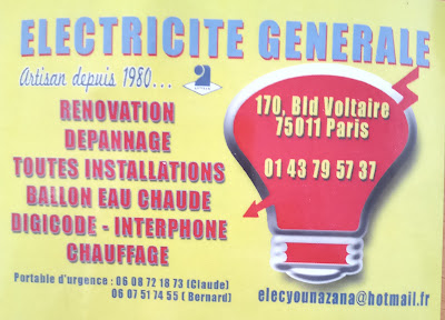 Electricité Générale Bernard et Claude à Paris