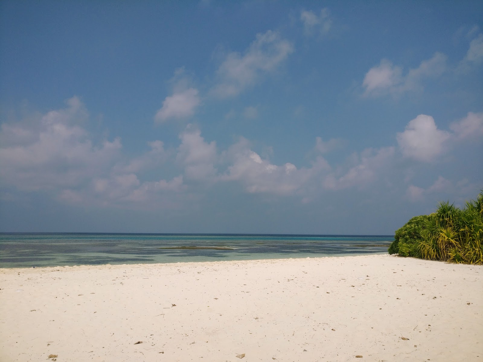 Foto av Velaa Beach med turkos rent vatten yta