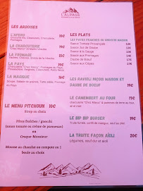 Menu du Restaurant L'alpage à Saint-Martin-Vésubie