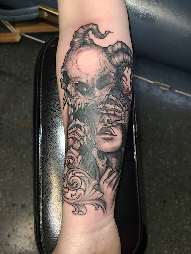 Explore white ink tattoo ideas, creative tattoo ideas in Fairborn, available at Impressionable Ink Tattoo