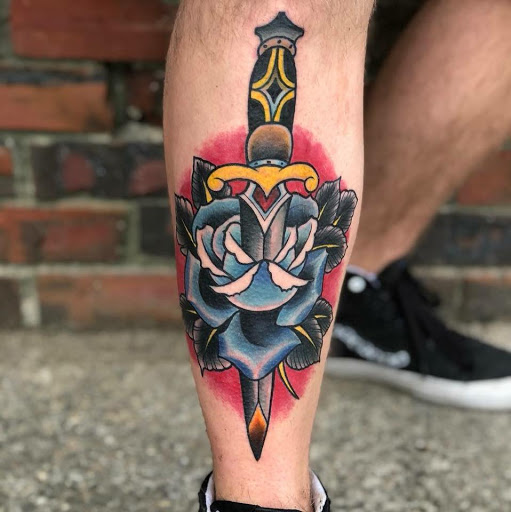 Explore rock climbing tattoo ideas, creative tattoo ideas in Sanford, available at Venom Ink Tattoo