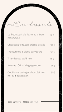 Restaurant Café Laffitte à Valbonne - menu / carte