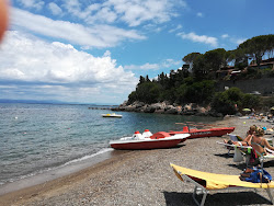 Foto von Pozzarello Beach von Klippen umgeben
