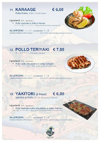 Hokusai Ramen à Rome menu