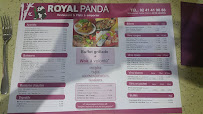 Restaurant chinois Royal Panda à Angers (le menu)