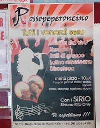 Menu / carte de Rosso Peperoncino - Spinaceto à Rome