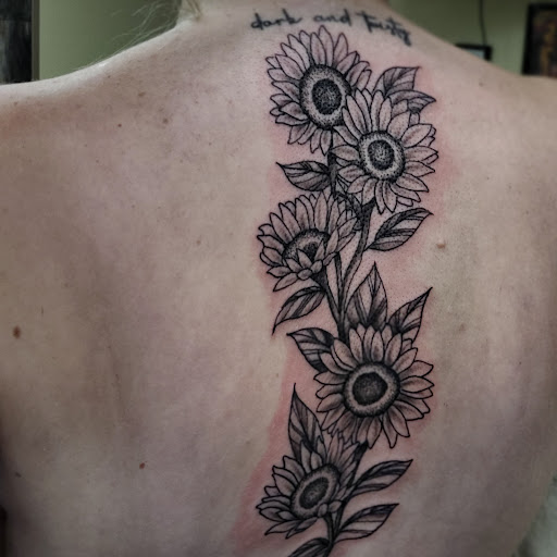 Explore black and grey tattoos sleeves ideas, creative tattoo ideas in Whitehall, available at Legion Tattoo Gallery