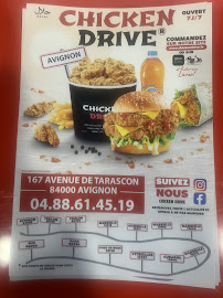 Chicken Drive à Avignon menu