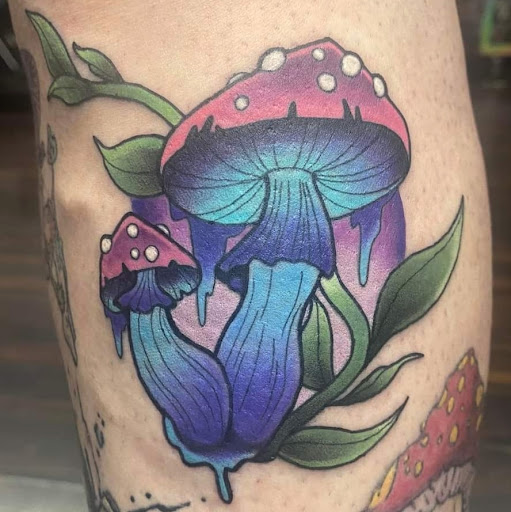 Explore skate tattoo ideas, creative tattoo ideas in Dubuque, available at The Crows Nest