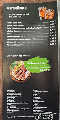 Grillrestaurant Halikarnas à Lohne carte