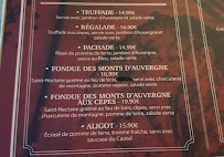 AUBERGE du Petit Mas à Issoire menu