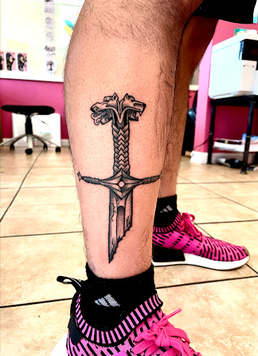 Explore mens shin tattoo ideas, creative tattoo ideas in Berwick, available at Truth Custom Tattoo, Design & Gallery