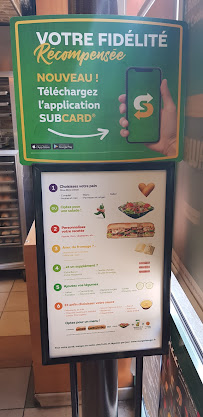 Subway à Paris menu