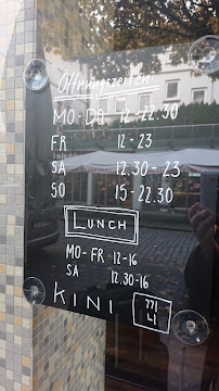 Restaurant coréen kini à Hamburg (le menu)