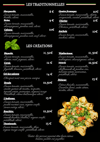 Menu du Pizza socca Le Victoria à Le Muy