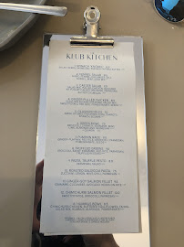 The Klub Kitchen à Berlin menu