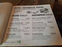 Menu du Burgerado à Bochum