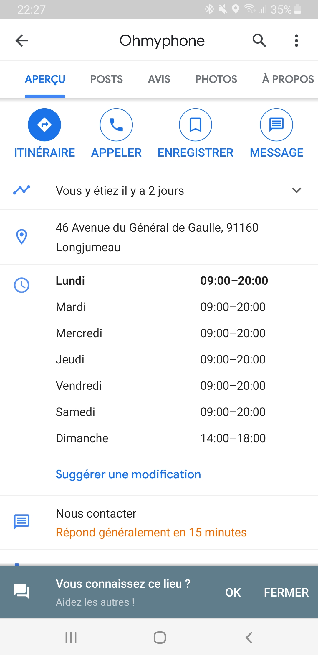 Photo n° 1 de l'avis de Ced.o fait le 05/08/2019 à 20:25