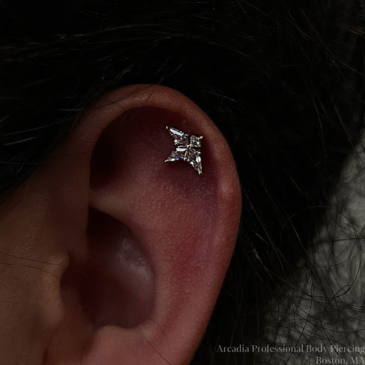 Explore broken glass tattoo ideas, creative tattoo ideas in Boston, available at Arcadia Body Piercing
