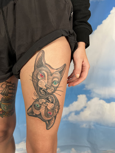 Explore viking head tattoo ideas, creative tattoo ideas in Syracuse, available at Perfect Storm Tattoo