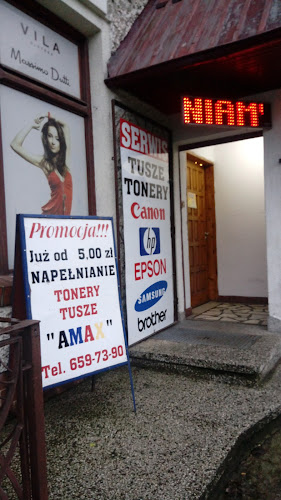 Amax tusze tonery regeneracja oryginały zamienniki serwis drukarek i kserokopiarek. - Drukarnia