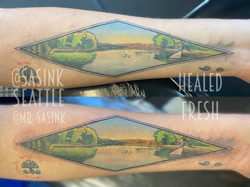 Explore invictus tattoo ideas, creative tattoo ideas in Seattle, available at West Seattle Tattoo