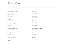 Menu / carte de Re Teodorico à Verona