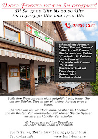 Menu du Tonis Tenne à Eschbach