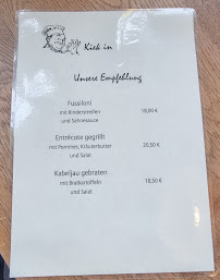 Menu du Restaurant Kiek In à Büsum