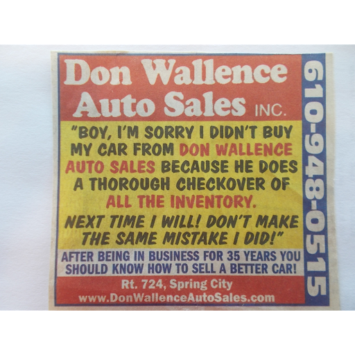 Used Car Dealer «Don Wallence Auto Sales Inc», reviews and photos, 3667 Schuylkill Rd, Spring City, PA 19475, USA