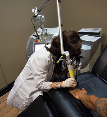 Explore pistol tattoo ideas, creative tattoo ideas in Broomfield, available at REGEN Laser