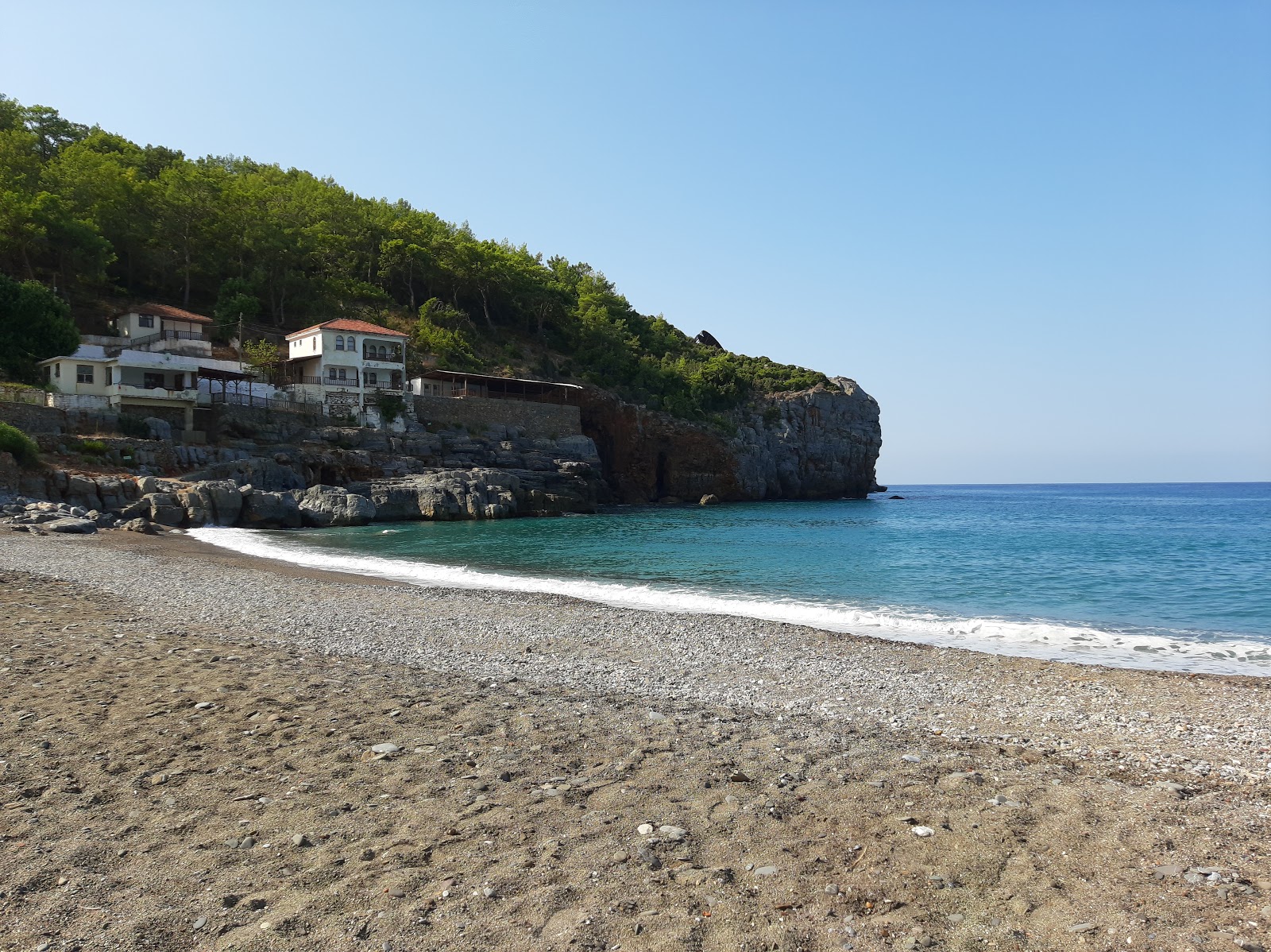 Fotografie cu Kahyalar beach - locul popular printre cunoscătorii de relaxare