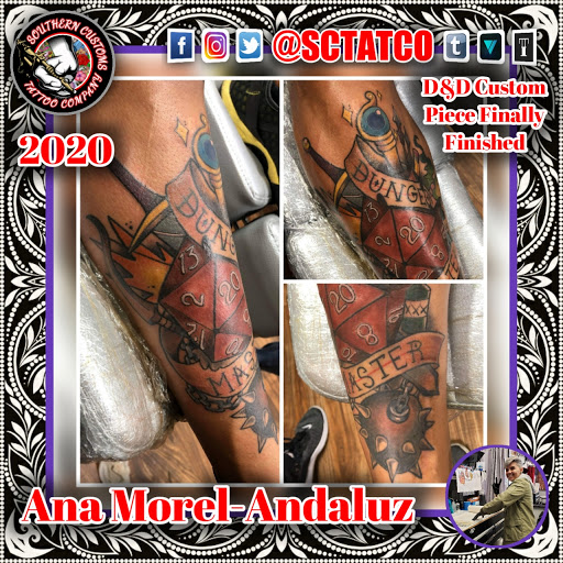 Explore outer arm tattoo ideas, creative tattoo ideas in Fayetteville, available at Southern Customs Tattoo Company