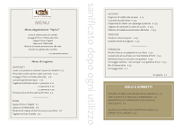 Menu du Osteria di Villafredda à Loneriacco