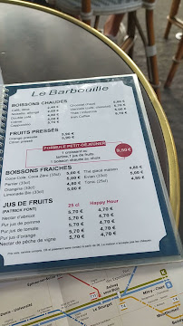 Menu / carte de Le Barbouille à Paris