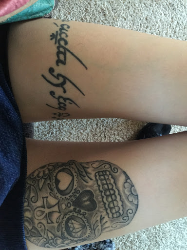 Explore cover up tattoo ideas leg, creative tattoo ideas in Sturgis, available at The Tattoo Cellar