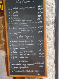 Restaurant français Couscoussier Le Tipazza à Dinan (le menu)