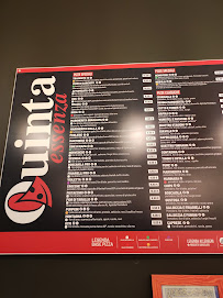 Menu du Quinta Essenza à Maglie