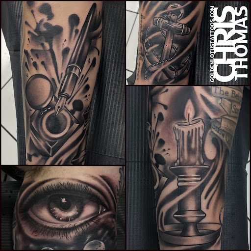 Explore minimalist tattoo ideas for men, creative tattoo ideas in Sherwood, available at Golden Lotus Tattoo Studio
