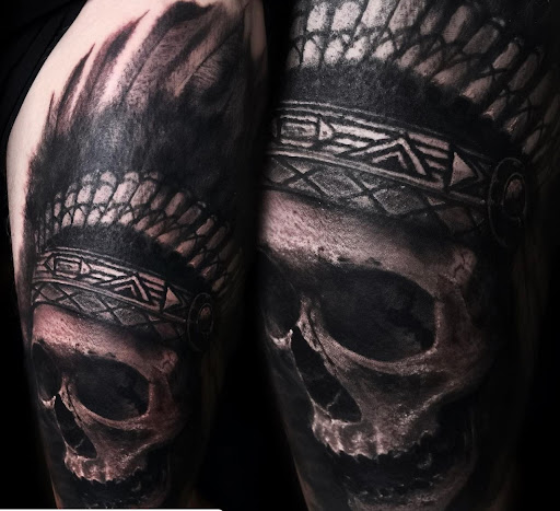 Explore crochet tattoo ideas, creative tattoo ideas in Fort Wayne, available at Grade A Tattoos and Body Piercing