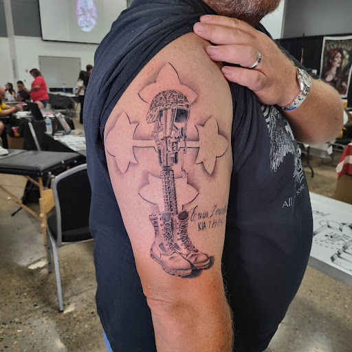 Explore good half sleeve tattoo ideas, creative tattoo ideas in El Paso, available at The Hive Collective