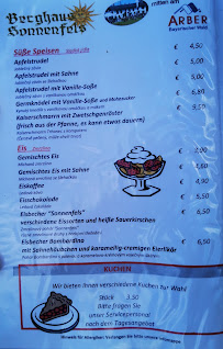 Berghaus Sonnenfels à Bayerisch Eisenstein menu