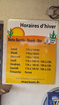 Restauration rapide Mac Tom à Baume-les-Dames (la carte)