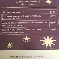 Restaurant Klönsnack à Wittmund menu
