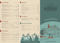 Menu / carte de La petite Verriere à Verrières-en-Anjou