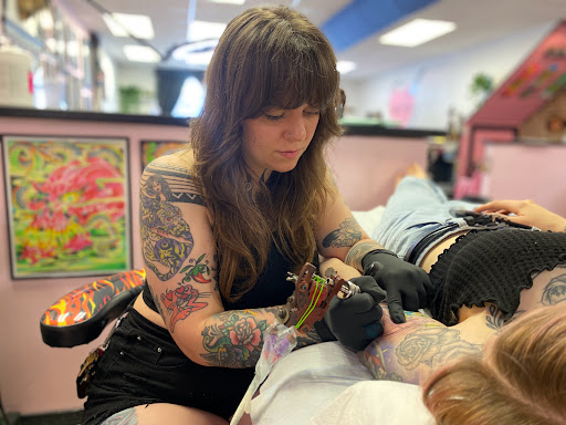 Explore angel of death tattoo ideas, creative tattoo ideas in New Orleans, available at TOUGH LOVE TATTOOS