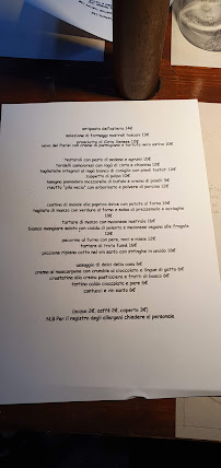 Osteria Candalla à Camaiore menu