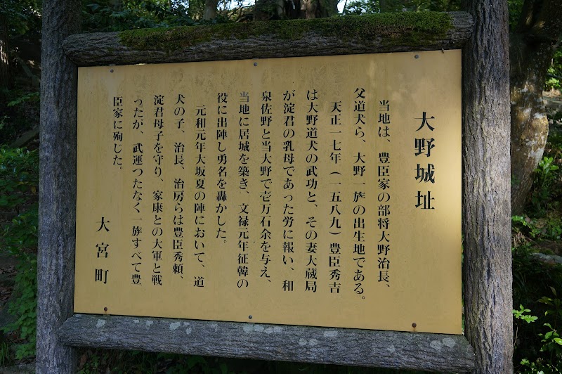 京都の自然200選 大野城趾(大野神社)