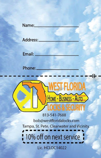 Locksmith «West Florida Locks LLC», reviews and photos, 16013 Glen Haven Dr, Tampa, FL 33618, USA